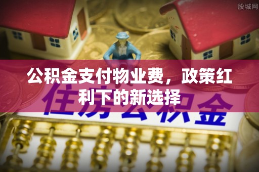雄关公积金支付物业费，政策红利下的新选择
