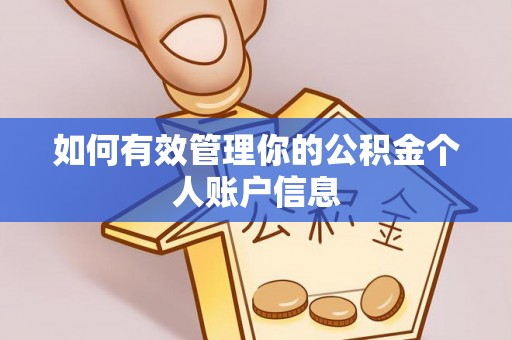 雄关如何有效管理你的公积金个人账户信息
